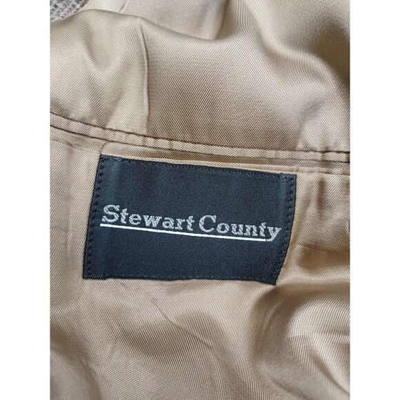 Stewart County Sport Western Jacket Confetti Wool Tweed Suede Elbows Sz 48R - Picture 9 of 11